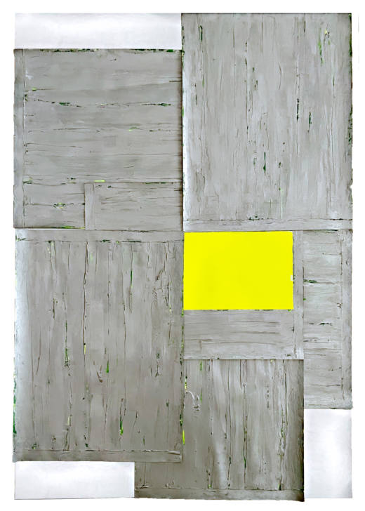 NSEO IV, 2021. Mixed technique on metallic cardboard. 149 x 109 x 6 cm