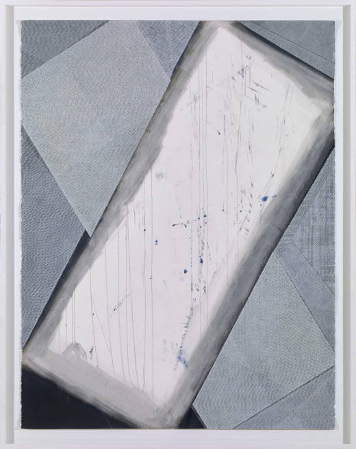 Sin título, 2017. Acrílico, gouache, laca y tinta sobre papel. 174,5 x 137 cm
