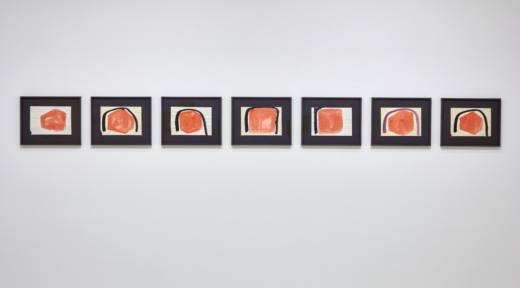 Ambiente Spaziale, 1960. 7 drawings in pencil and ink on paper. 38 x 47,5 x 3,5 cm each